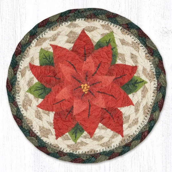 LC-508 Red Poinsettias 7″ Round
