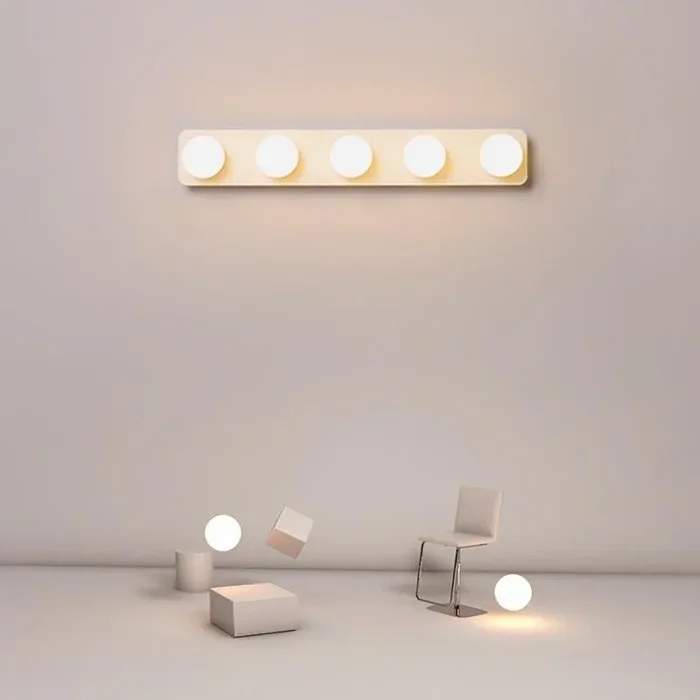 LED Wall Sconces with 5 Heads Small Spherical Adjustable Spotlight