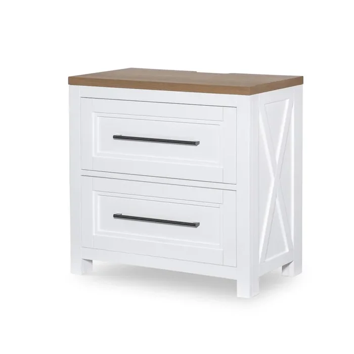 Legacy Classic Franklin Nightstand – 2 Drawer with Outlets & USB Ports