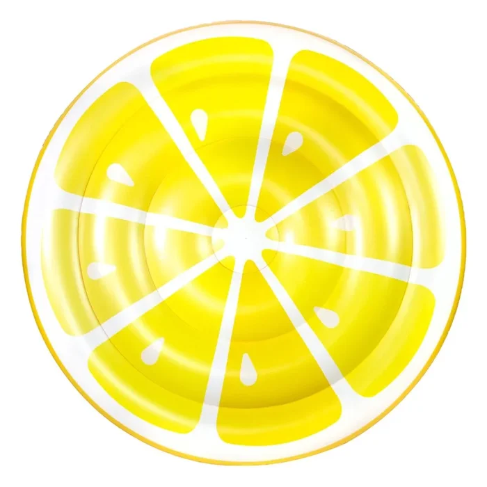 Lemon Print Island Pool Float, 60″