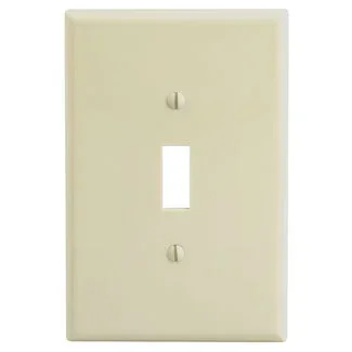 Leviton 1-Gang Toggle Device Switch Wall Plate Oversized Thermoset Device Mount Ivory (86101)