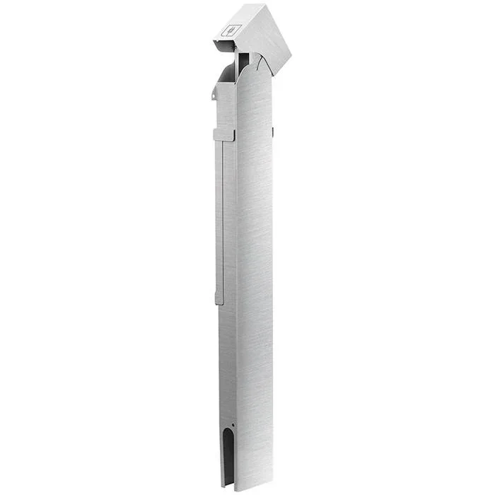 Leviton Power Pedestal 1-Gang Direct Bury Lockable Flush Hinge Top 42 Inch Brushed Stainless Steel (1BH42-S)
