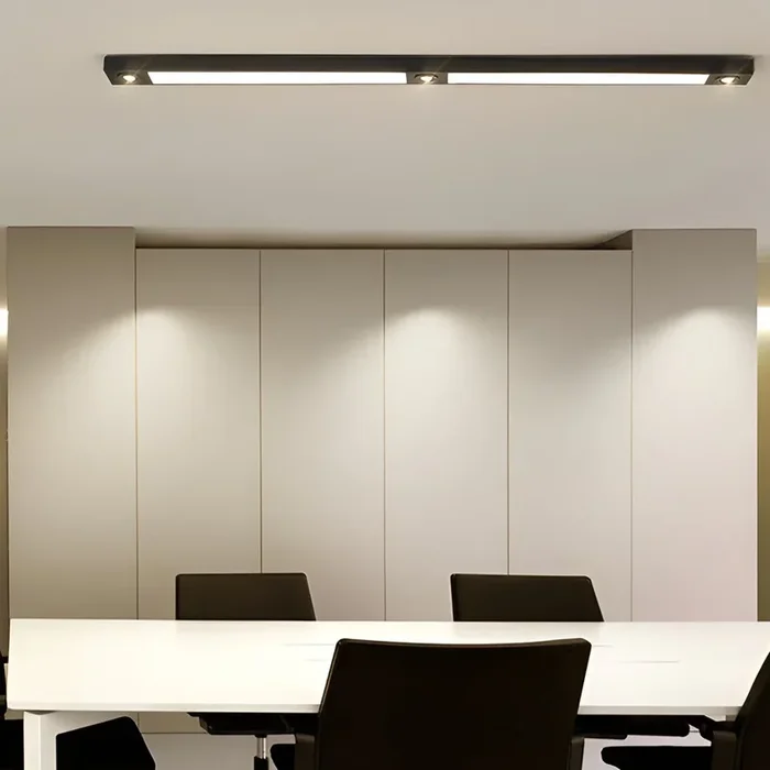 Long Linear LED Black Modern Ceiling Lights Spot Light Flush Mount Ceiling Lighting