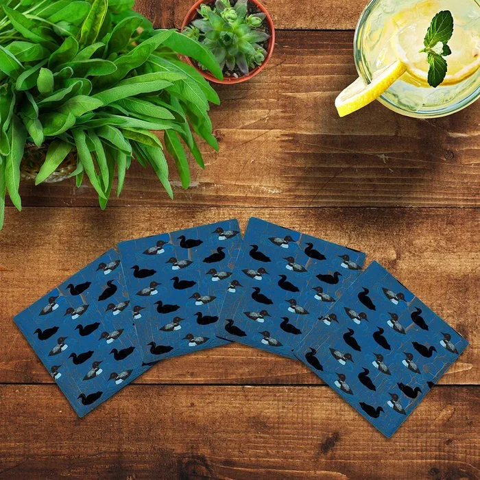 Loon Pattern |Drink Coaster Set