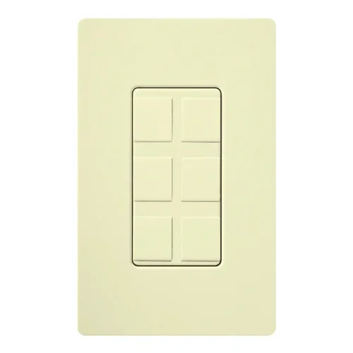 Lutron Claro Almond6-Port Frame With Blanks Almond (CA-6PF-AL)