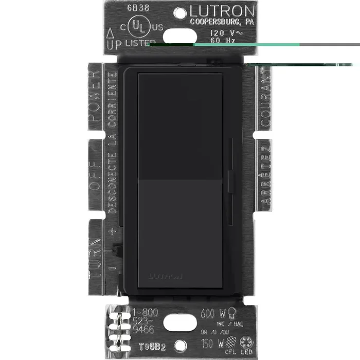 Lutron Diva 800W Magnetic Low Voltage 3-Way Midnight (DVSCLV-103P-MN)