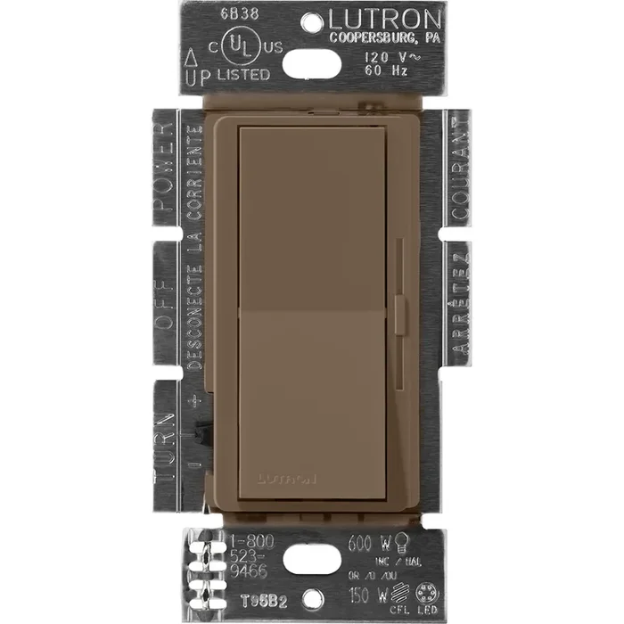 Lutron Diva Magnetic Low-Voltage Dimmer 3-Way 120V 600VA/450W Espresso (DVSCLV-603P-EP)