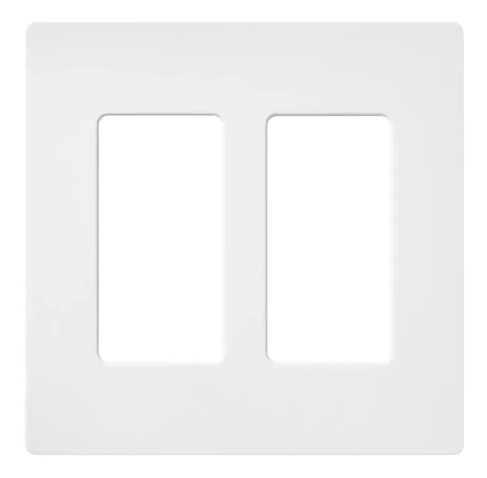 Lutron Satin Wall Plate 2-Gang Snow (SC-2-SW)