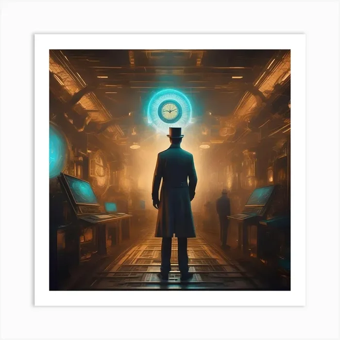 Man In Top Hat Art Print by Quantumchill