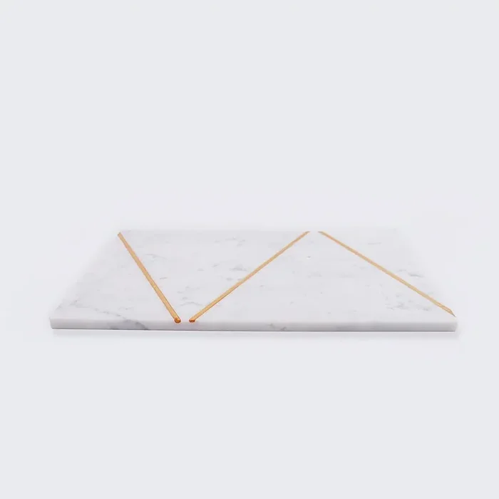 Marble White Rectangular Serving Platter Sandwich Platter Pastry Board