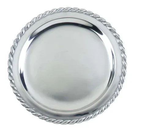 Masthead Round Serving Tray with Monogram by Salisbury