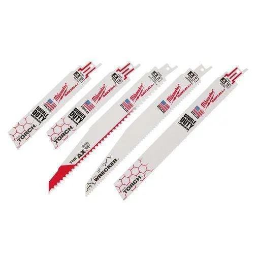 Milwaukee 49-22-1105 5 Piece Demolition Sawzall Blade Set, 6