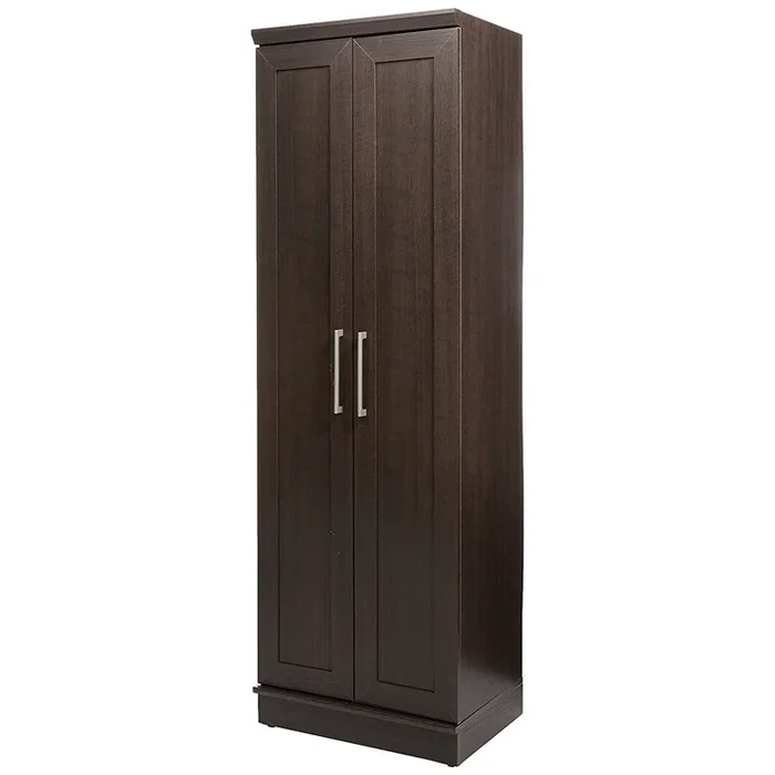 Modern Wardrobe Organizer – Tall Bedroom Closet Cabinet with Open and Closed Storage