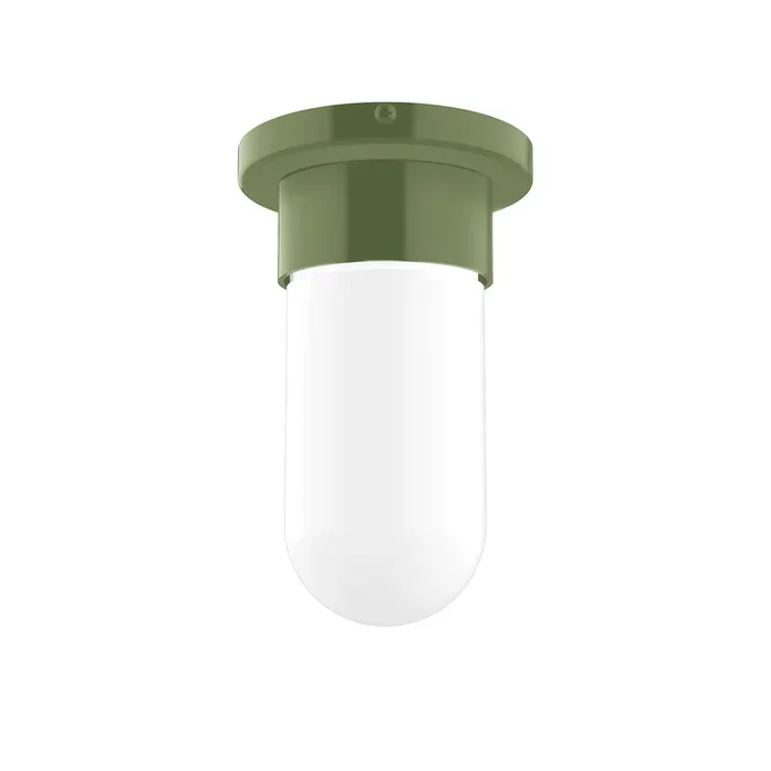 Montclair Light Works – FME040-22 – One Light Flush Mount – Gambler – Fern Green – FME04022