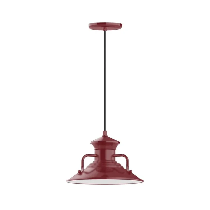 Montclair Light Works – PEB142-55-C20 – One Light Pendant – Homestead – Barn Red – PEB14255C20