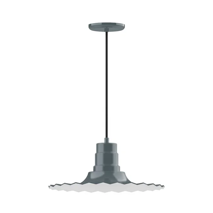 Montclair Light Works – PEB159-40-C12-G06 – One Light Pendant – Radial – Slate Gray – PEB15940C12G06