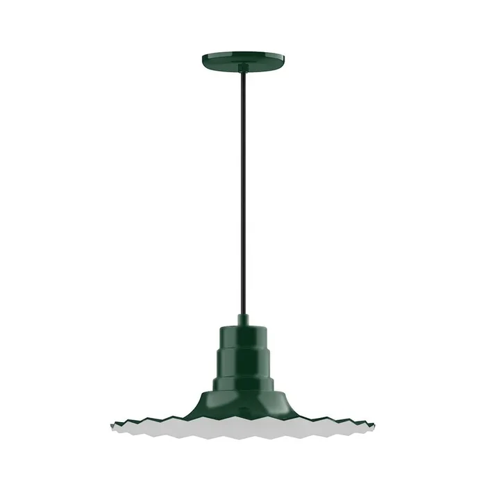 Montclair Light Works – PEB159-42-C21-G06 – One Light Pendant – Radial – Forest Green – PEB15942C21G06