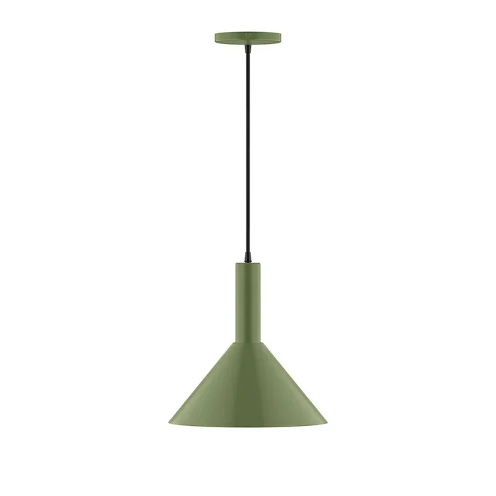 Montclair Light Works – PEBX466-22-C16 – One Light Pendant – Stack – Fern Green – PEBX46622C16