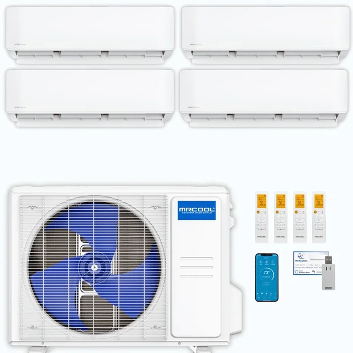 MRCOOL DIY 5th Gen 4-Zone 33,000 BTU Ductless Mini Split Air Conditioner & Heat Pump (6K+6K+9K+12K), DIY4-B-36HP