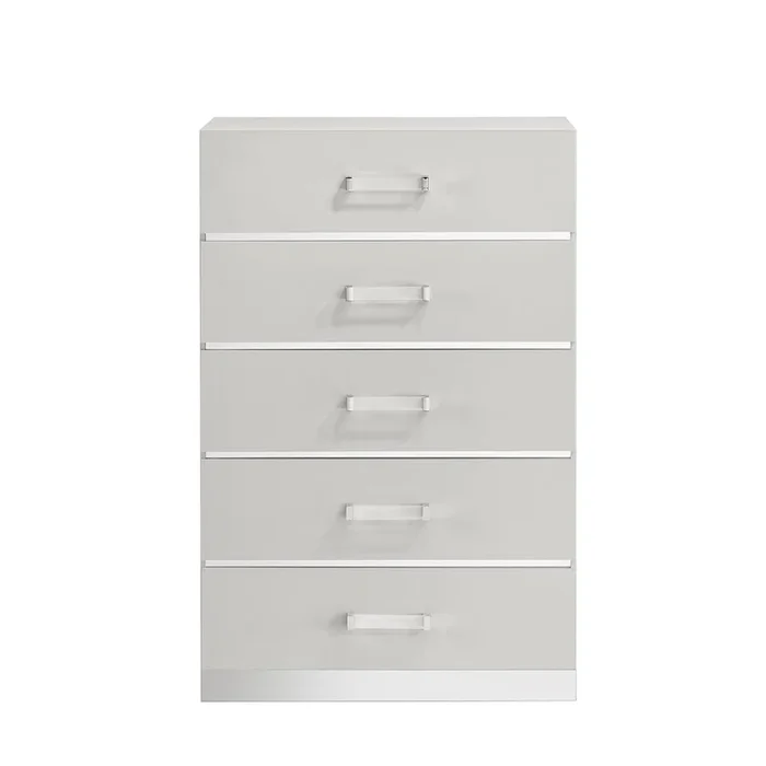 New Classic Furniture Europa Wood 5-Drawer Chest, White