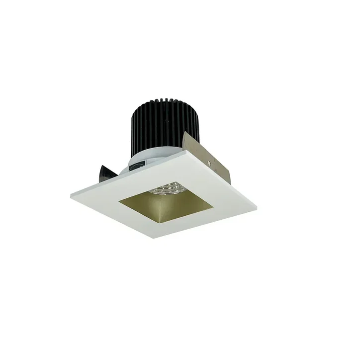 Nora 2 Inch Iolite Square /Square Reflector Non-Adjustable Trim 1000Lm 2700K Champagne Haze/Matte Powder White (NIOB-2SNDSQ27XCHMPW/10)