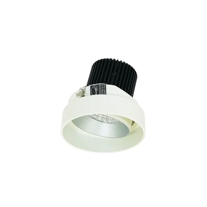 Nora 4 Inch Iolite High Lumen Round Trimless Adjustable Trim 1500/2000/2500Lm 3500K Haze/Matte Powder White (NIO-4RTLA35XHZMPW/HL)