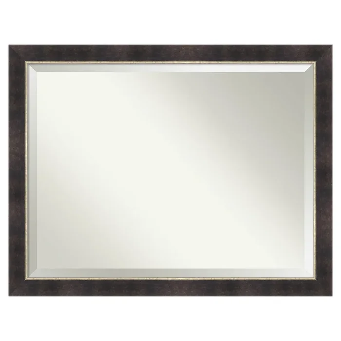 Odin Antique Bronze Beveled Wood Framed Wall Mirror