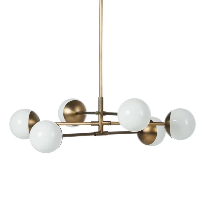Oriana Chandelier, Aged Brass by Four Hands
