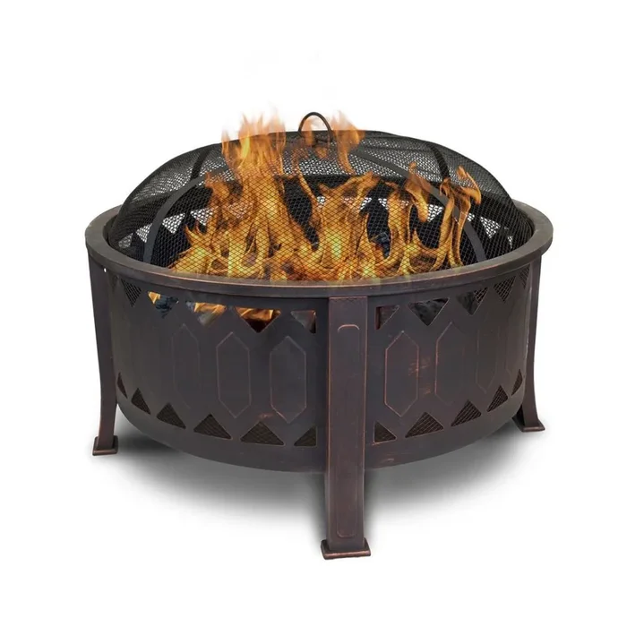 Outdoor Leisure Products 30 inch Round Firepit with Oil Rubbed Bronze Finish