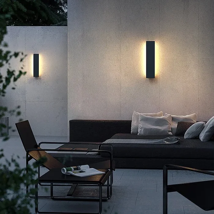 Outdoor Modern Waterproof LED Rectangular Wall Lights Wall