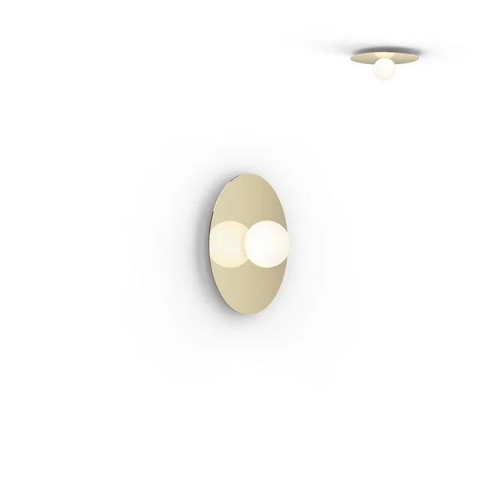 Pablo Designs – BOLA FSH 12 BRA – LED Flush Mount – Bola Disc – Brass – BOLAFSH12BRA