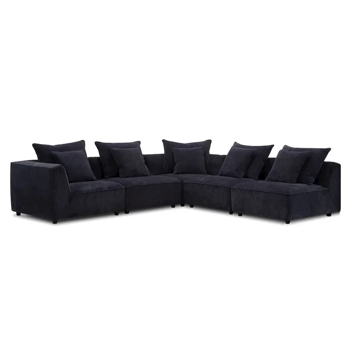 Parker Living Recess – Reptile Blue 5 Piece Modular Sectional