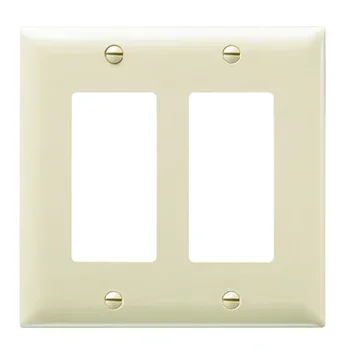 Pass And Seymour Trademaster Plate 2-Gang 2 Decorator Ivory (TP262I)