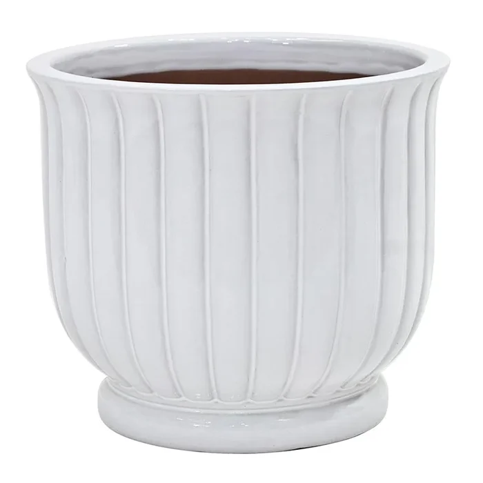 Providence Prudence White Outdoor Planter, Small