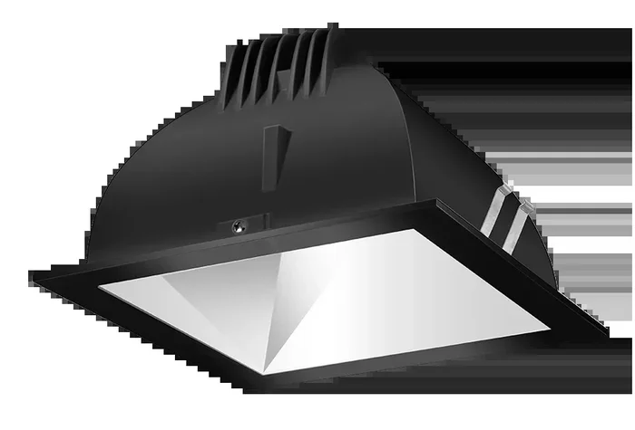 RAB LED Trim MOD 6 Inch Square 50 Degree 2700K 90 CRI Matte Cone Black Ring (NDLED6SD-50YYHC-M-B)