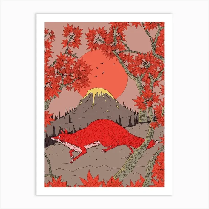 Red Fox Art Print by Nicks emporium