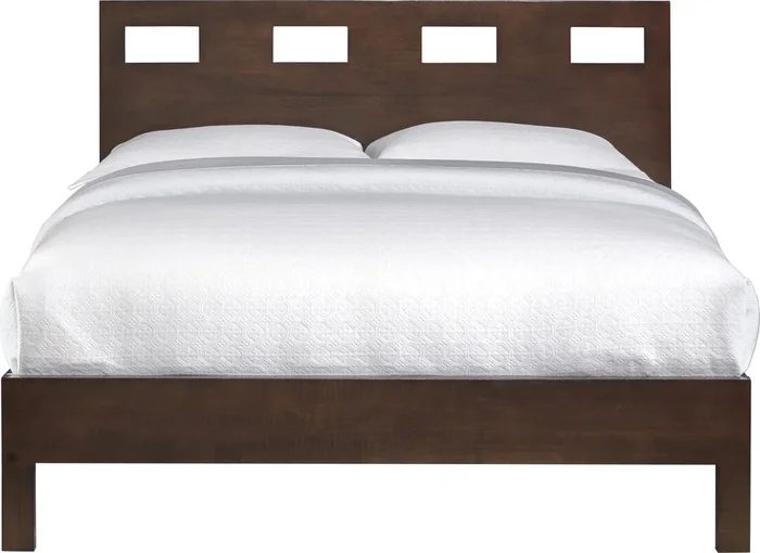 Riva California King-size Platform Bed in Chocolate Brown