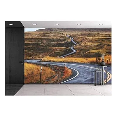 Roads in Mountain Areas – Removable Wall Mural | Self-Adhesive Large Wallpaper – 100×144 inches