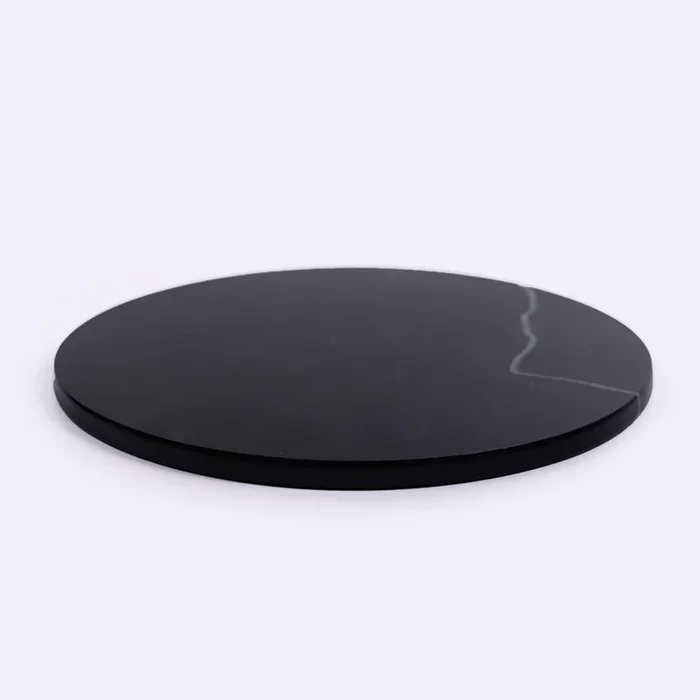 Round Marble Charcuterie Snack Shrimp Platter Cutting Board Black
