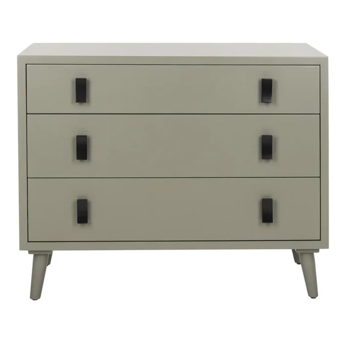 Safavieh Blaize 3 Drawer Chest, Dark Grey/Black
