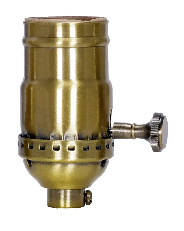 Satco – 80-2358 – Regular Ab S.B. 3Pc On-Off Tk – Antique Brass – 802358
