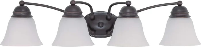 SATCO/NUVO Empire 4-Light 29 Inch Vanity With Frosted White Glass (60-3168)