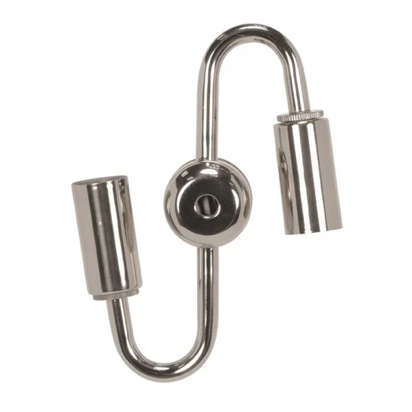 SATCO/NUVO Steel S Cluster For Medium Or Candelabra Nickel Finish Inside Wiring Only 6 Inch Centers 1/8 IP Top And Bottom (80-1706)