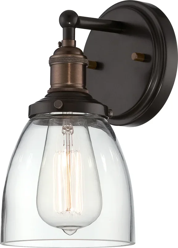 SATCO/NUVO Vintage 1-Light Sconce With Clear Glass Vintage Lamp Included (60-5514)