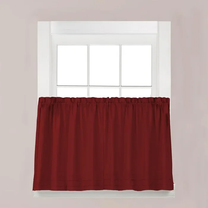 Saturday Knight Ltd Holden Stylish Soft & Clean Look 2-Piece Window Tier With 1.5″ Rod Pocket – 57×30″ Sage