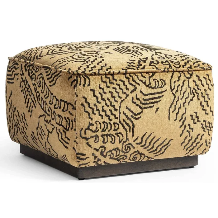 Sinclair Square Ottoman, Balkan Ochre by Four Hands