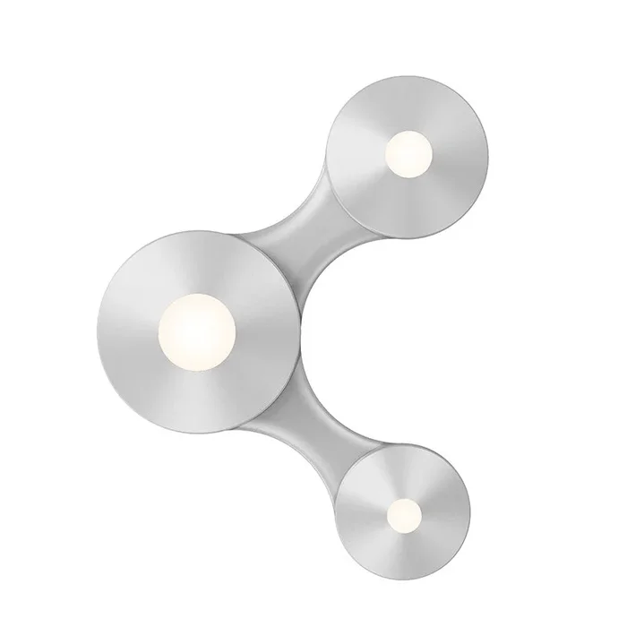 Sonneman – 2191.16 – LED Surface Mount – Coral Surface – Bright Satin Aluminum – 219116
