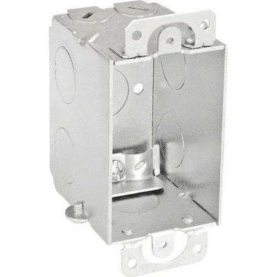 Southwire Garvin 2-1/2 Inch Deep Switch Box With Clamps For Non-Metallic Sheathed Cable And (6) 1/2 Inch Side Knockouts And (2) 1/2 Inch Bottom (G601-R)