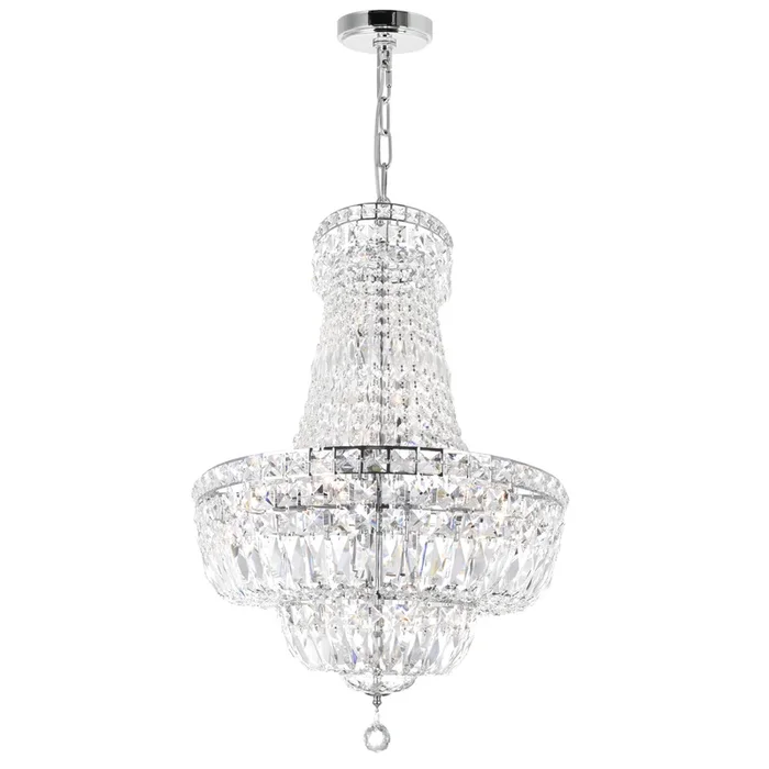 Stefania 17 Light Down Chandelier With Chrome Finish