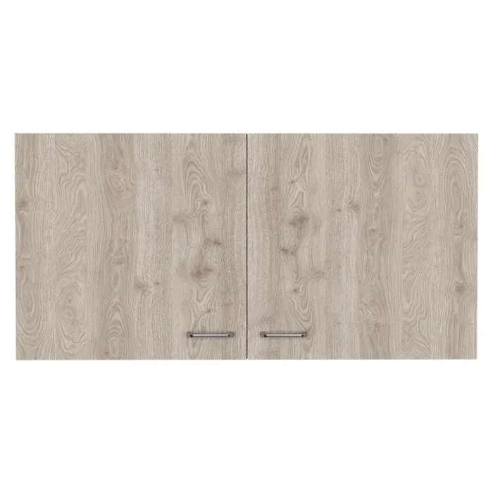 Streamdale Napoles Wall Cabinet, Two Shelves, Double Door – White Light Gray